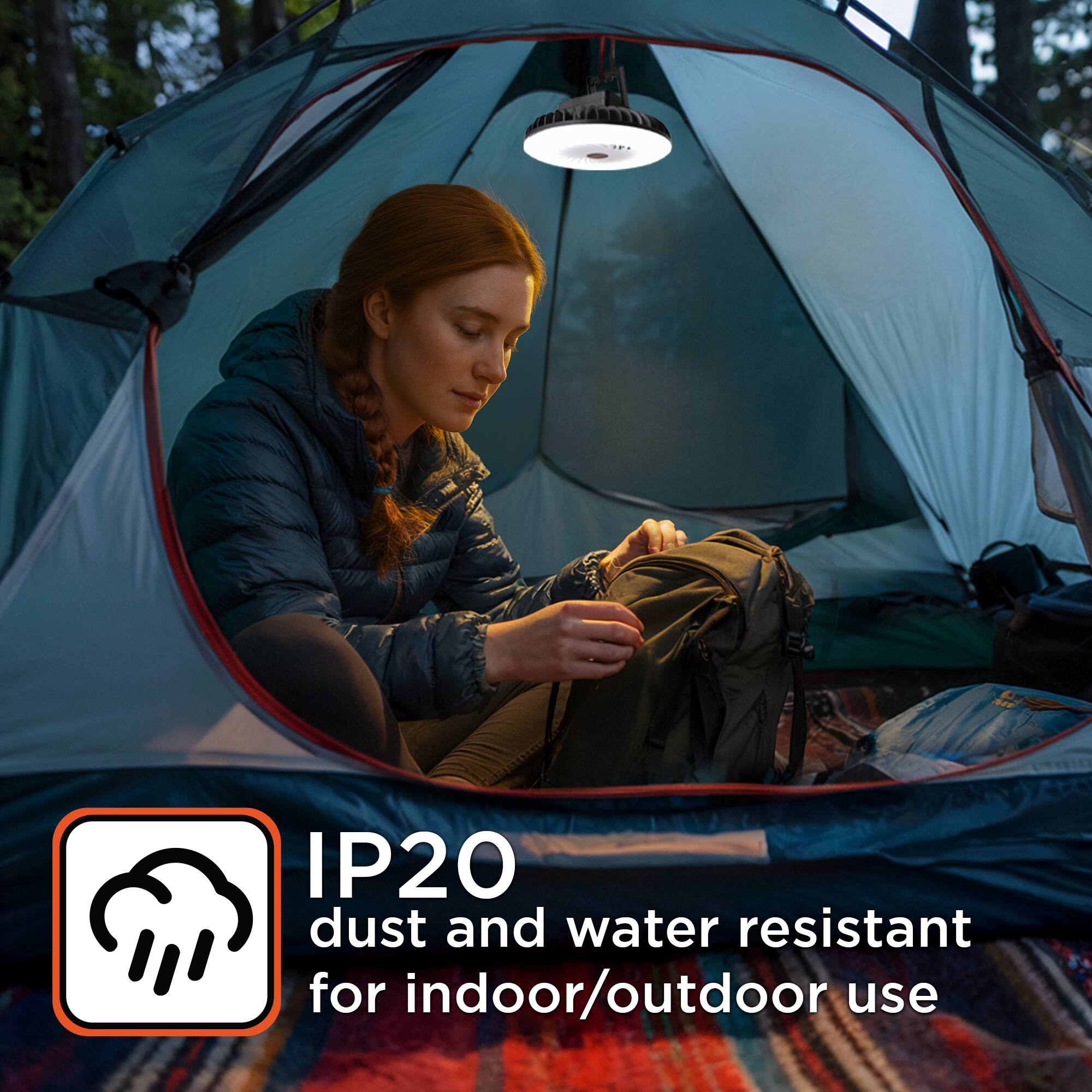 IP20 dust and water resistant for indoor/outdoor use