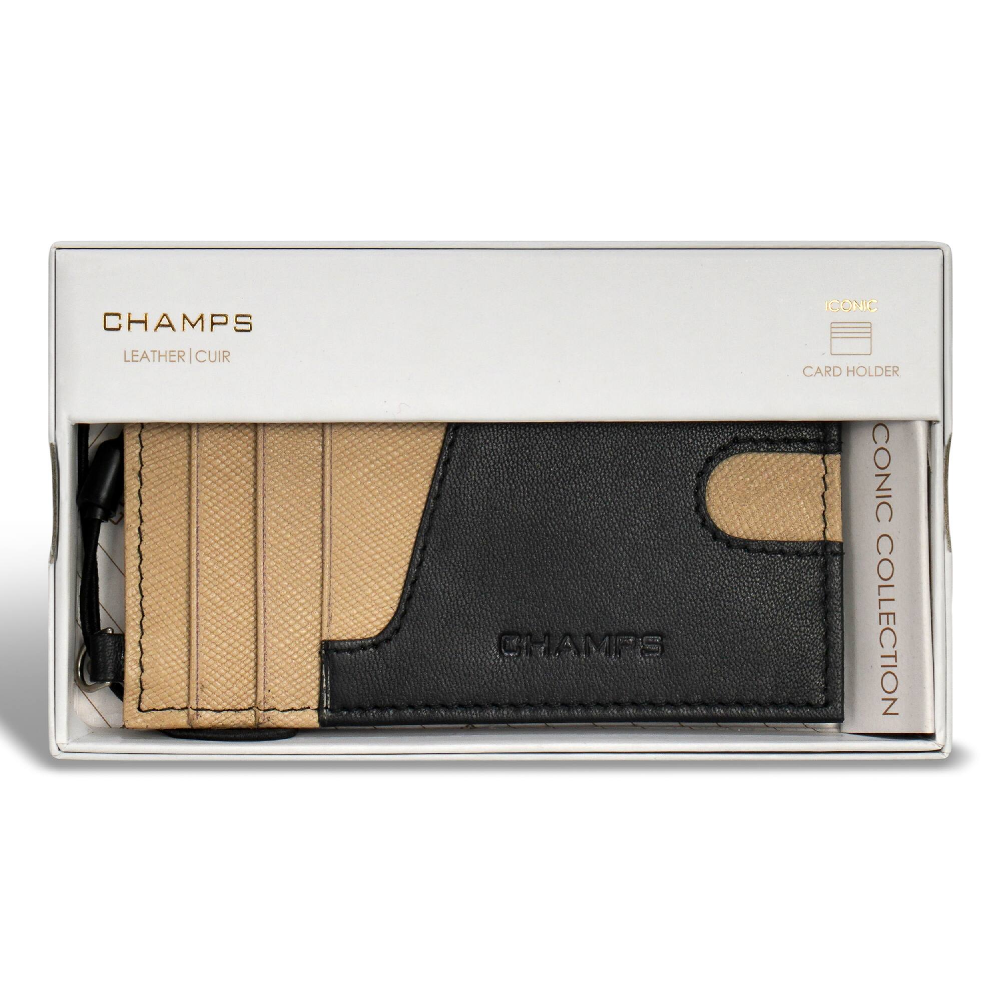 CHAMPS  
LEATHER | CUIR  

ICONIC  
CARD HOLDER  

CONIC COLLECTION