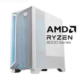 MSI - Aegis Z2 Gaming Desktop - AMD R5-8400F 2024 - 16GB Memory - NVIDIA GeForce RTX 5060 - 1TB SSD Storage - White