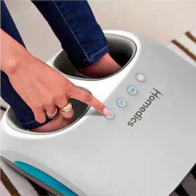 Homedics - Shiatsu + Air 4.0 Foot Massager with Heat - White Homedics - Shiatsu + Air 4.0 Foot Massager with Heat - White