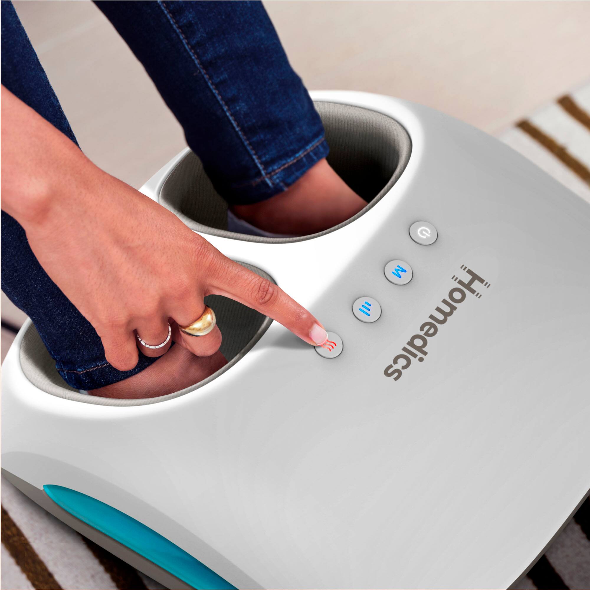 Alt View 13. Homedics - Shiatsu + air 4.0 foot massager with heat - White.