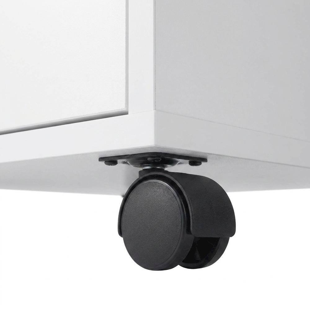 Alt View 1. FurniFact - Contemporary Storage Cabinet with Drawers for Home Office Organization - White.
