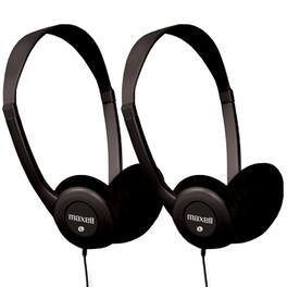 Maxell - HP-100 Budget Stereo Headphones, Pack of 2