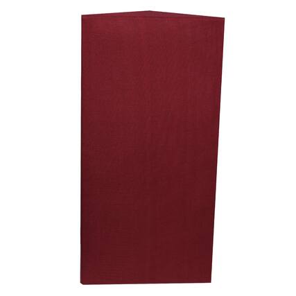 Front. ATS Acoustics - Corner Bass Trap, Full Frequency Range, NRC 1.60, 24" x 48" x 13" - Burgundy.