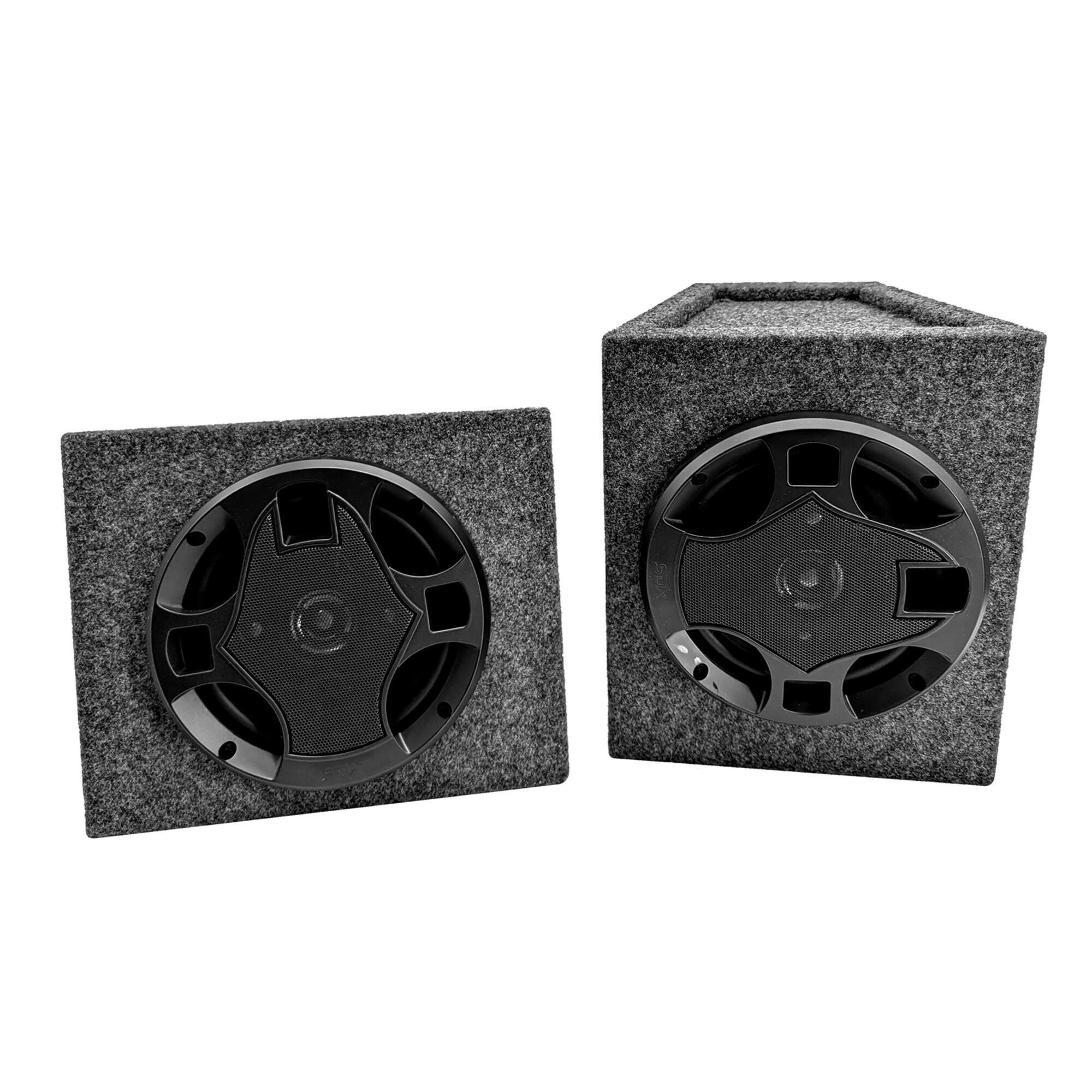 Front. SDX Audio - 6.5" 4-way Car Speaker System Hatchback Boxes - Black.
