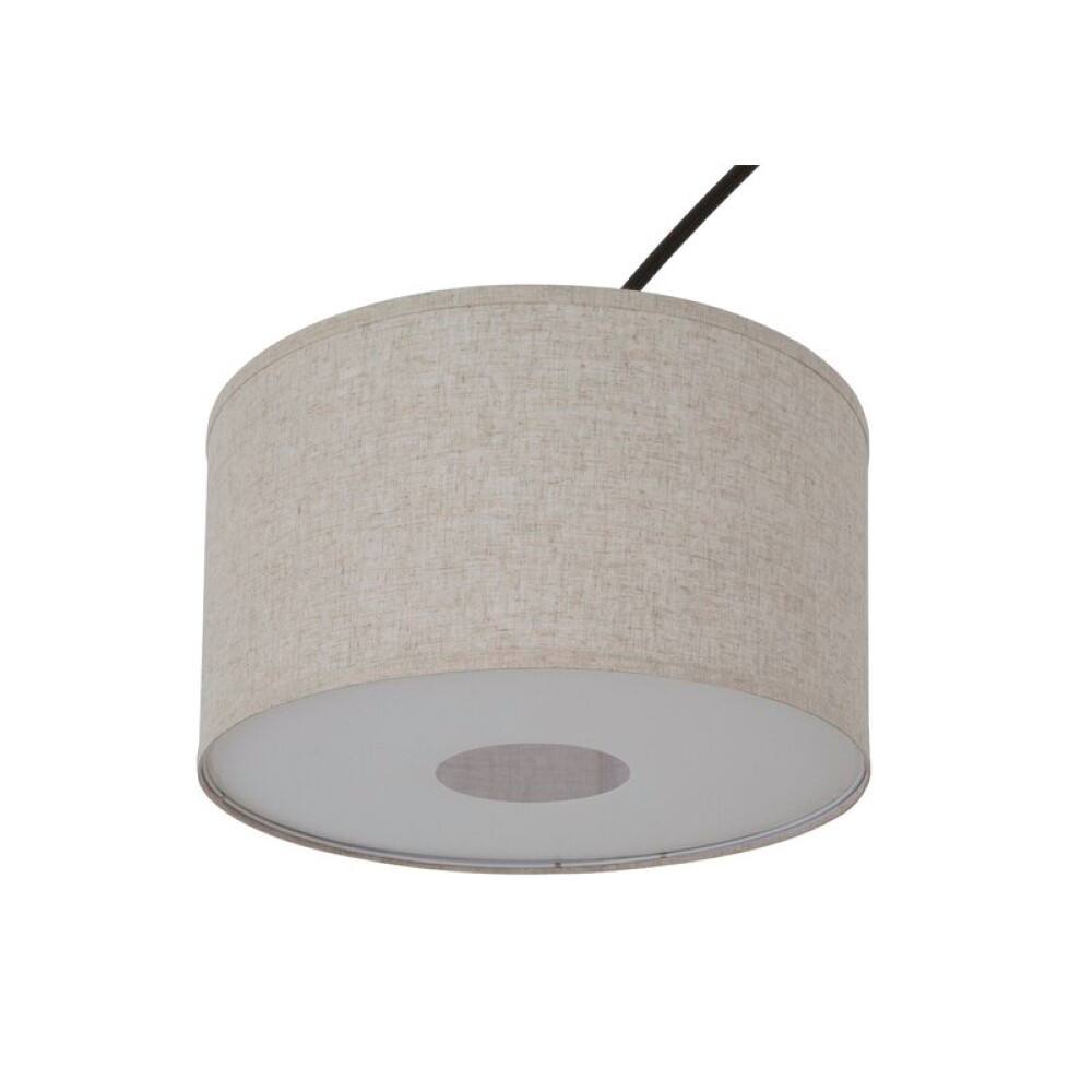Left. FC Design - FC Design Modern 81" Tall Standing Adjustable Arched Floor Lamp with Drum Shade and Marble Base - Beige.