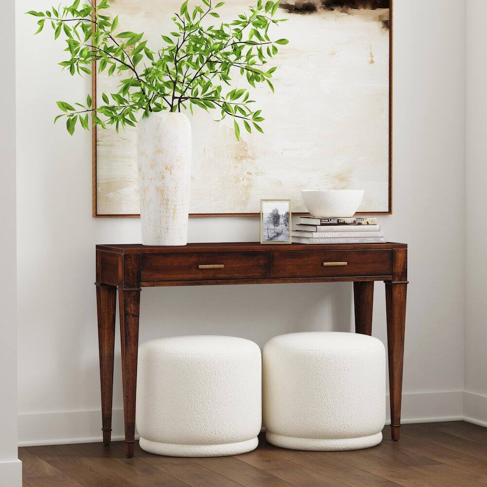 Alt View 4. Butler Specialty - Kai 2 Drawer 45" Wood Console Table - Medium Brown.
