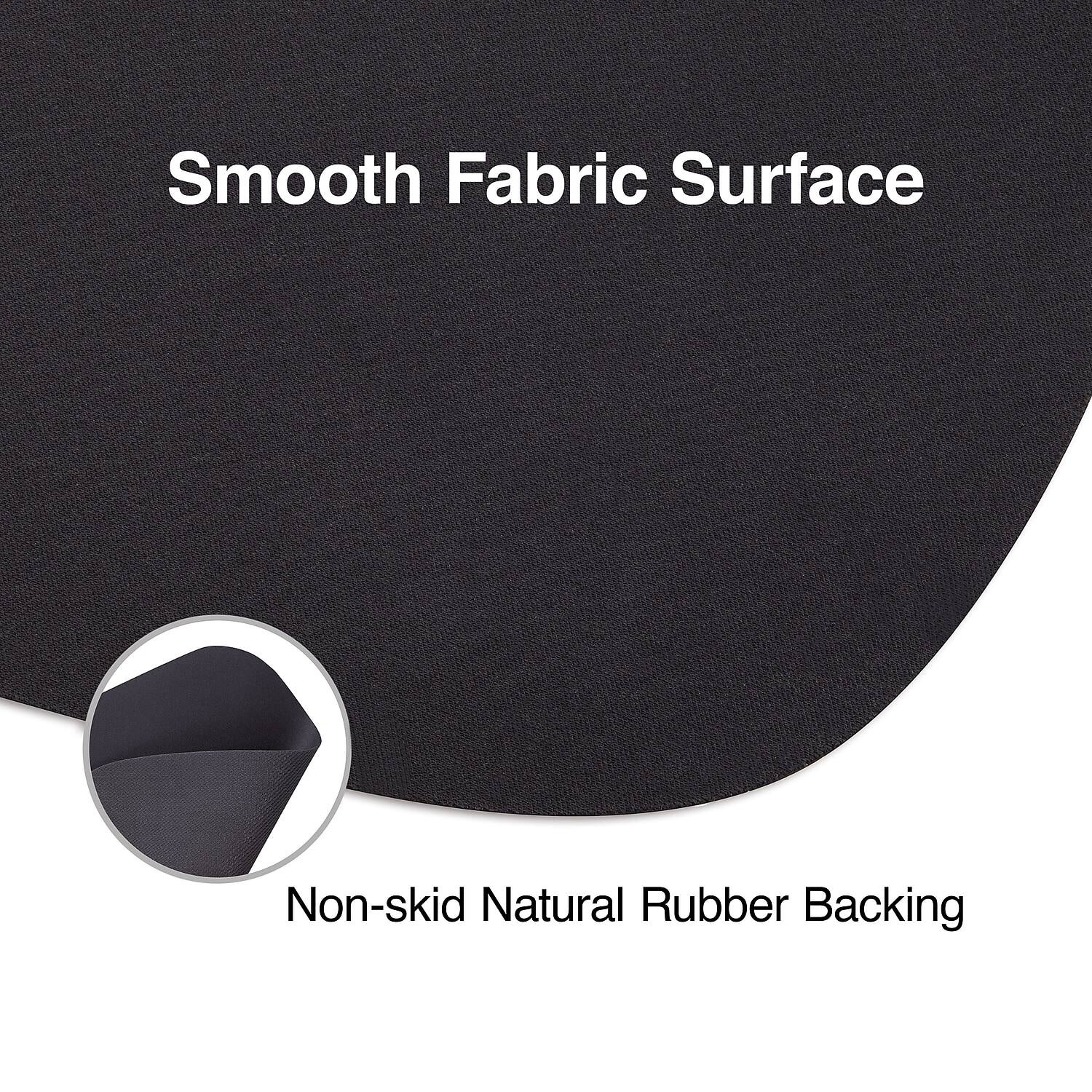 Smooth Fabric Surface  
Non-skid Natural Rubber Backing