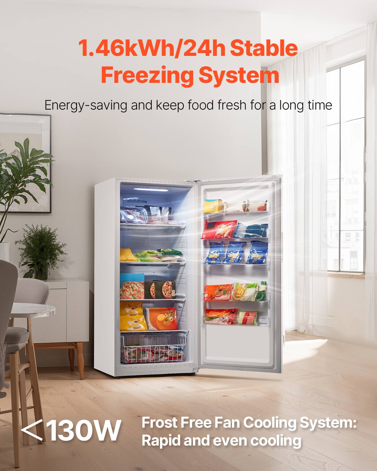 VEVOR Convertible Freezer/Refrigerator,20.2 Cu.Ft Frost Free Upright ...