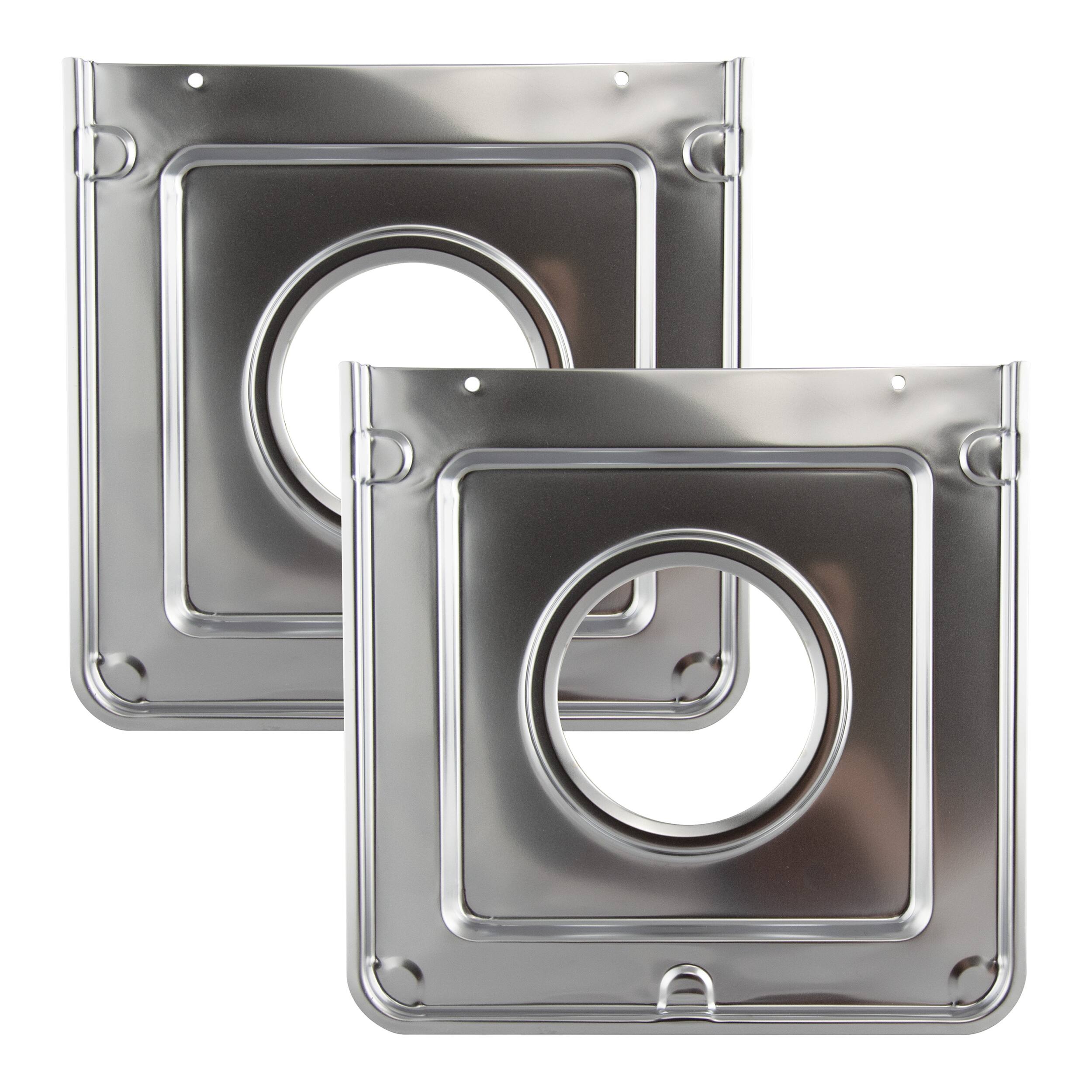 Alt View 1. Range Kleen - Range Kleen SGP4012X Style J 2-Pack 9.125 x 9.3125-Inch Square Heavy Duty Chrome Drip Pans.