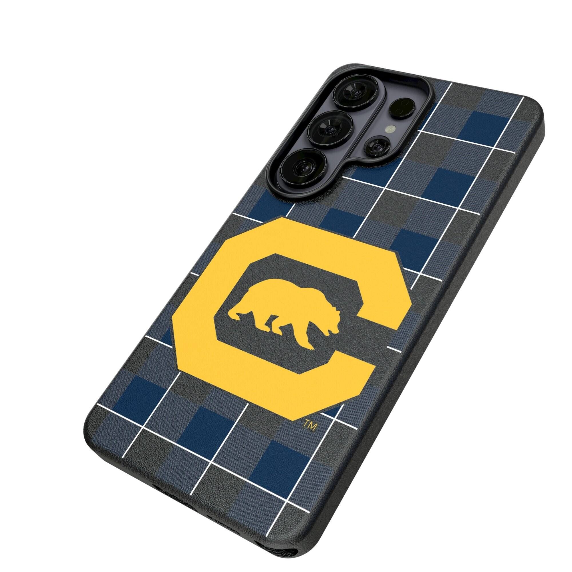 Alt View 1. Keyscaper - Cal Bears Walking Bear Galaxy Magnetic Bump Case - S25 Plus - Black.