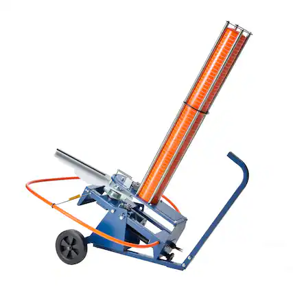 Front. VEVOR - Clay Target Thrower, 75-80 Clays Pigeon Thrower, 55+ Yards Automatic Skeet and Trap Launcher on Wheels - Blue.