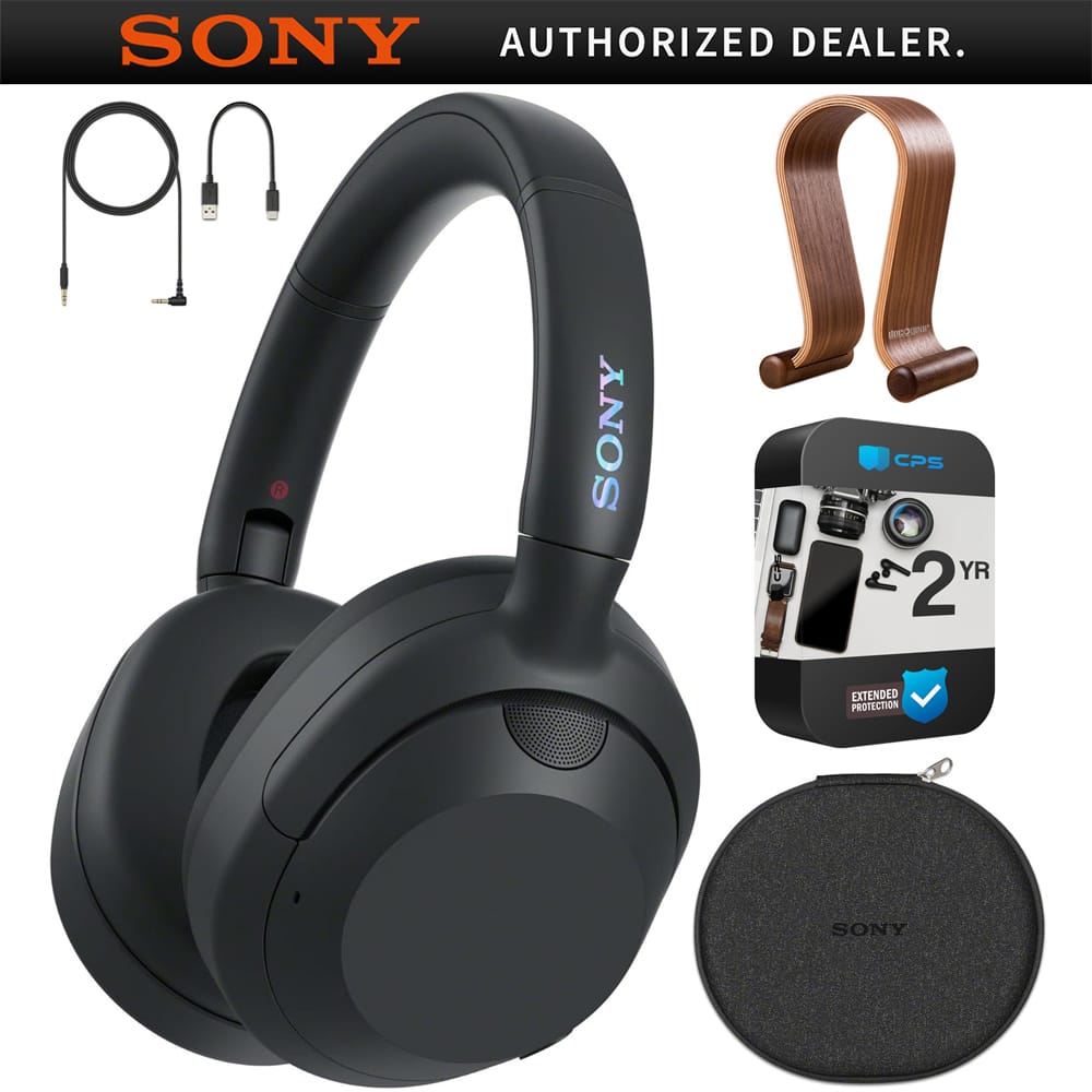 Sony - ULT WEAR Wireless Noise Canceling Headphones (Black) Bundle with 2 Year Extended Warranty