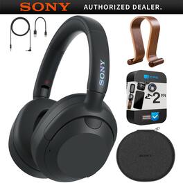 Sony - ULT WEAR Wireless Noise Canceling Headphones (Black) Bundle with 2 Year Extended Warranty