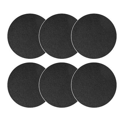 Front. HQRP - 6-Pack 6.7 in Round Charcoal Compost Bin Filters - Odor Absorbing Inserts for Countertop Pails.