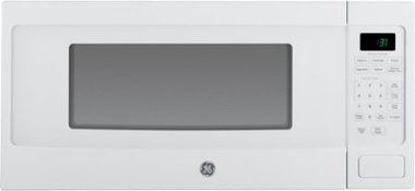 GE - Profile Series 1.1 Cu. Ft. Mid-Size Microwave - White on White - Front_Zoom