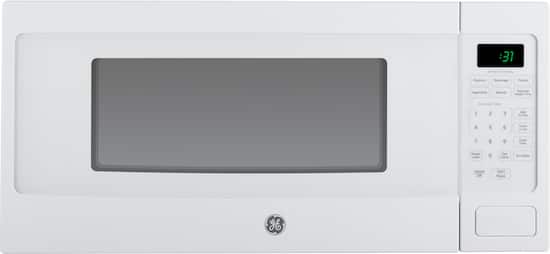 GE Profile Series 1.1 Cu. Ft. Mid Size Microwave White on White