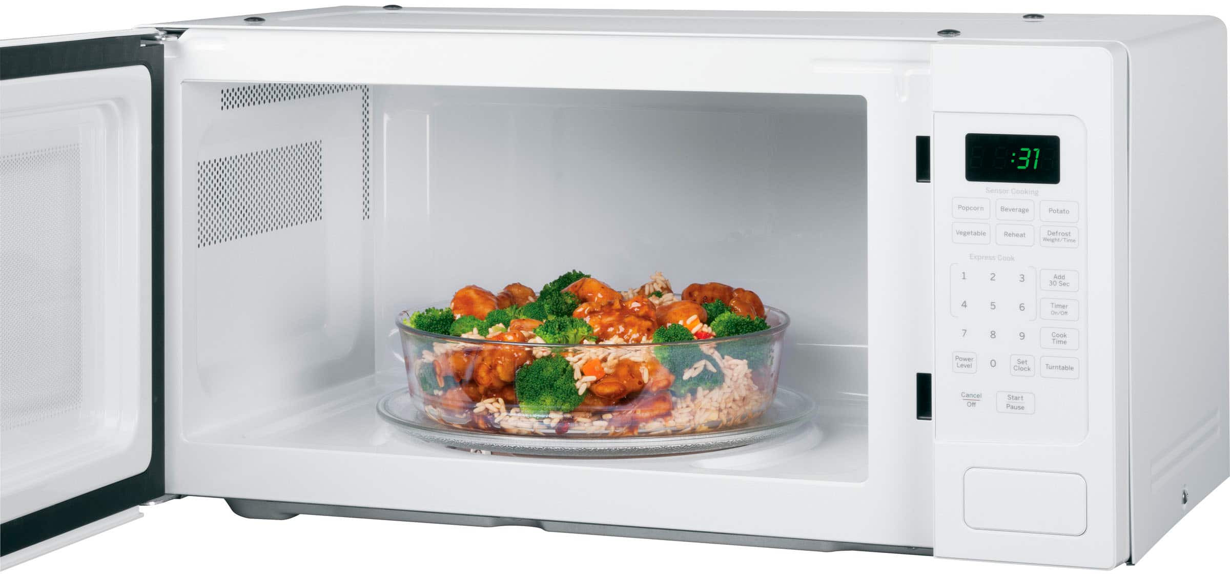 Alt View 12. GE - Profile Series 1.1 Cu. Ft. Mid-Size Microwave - White.