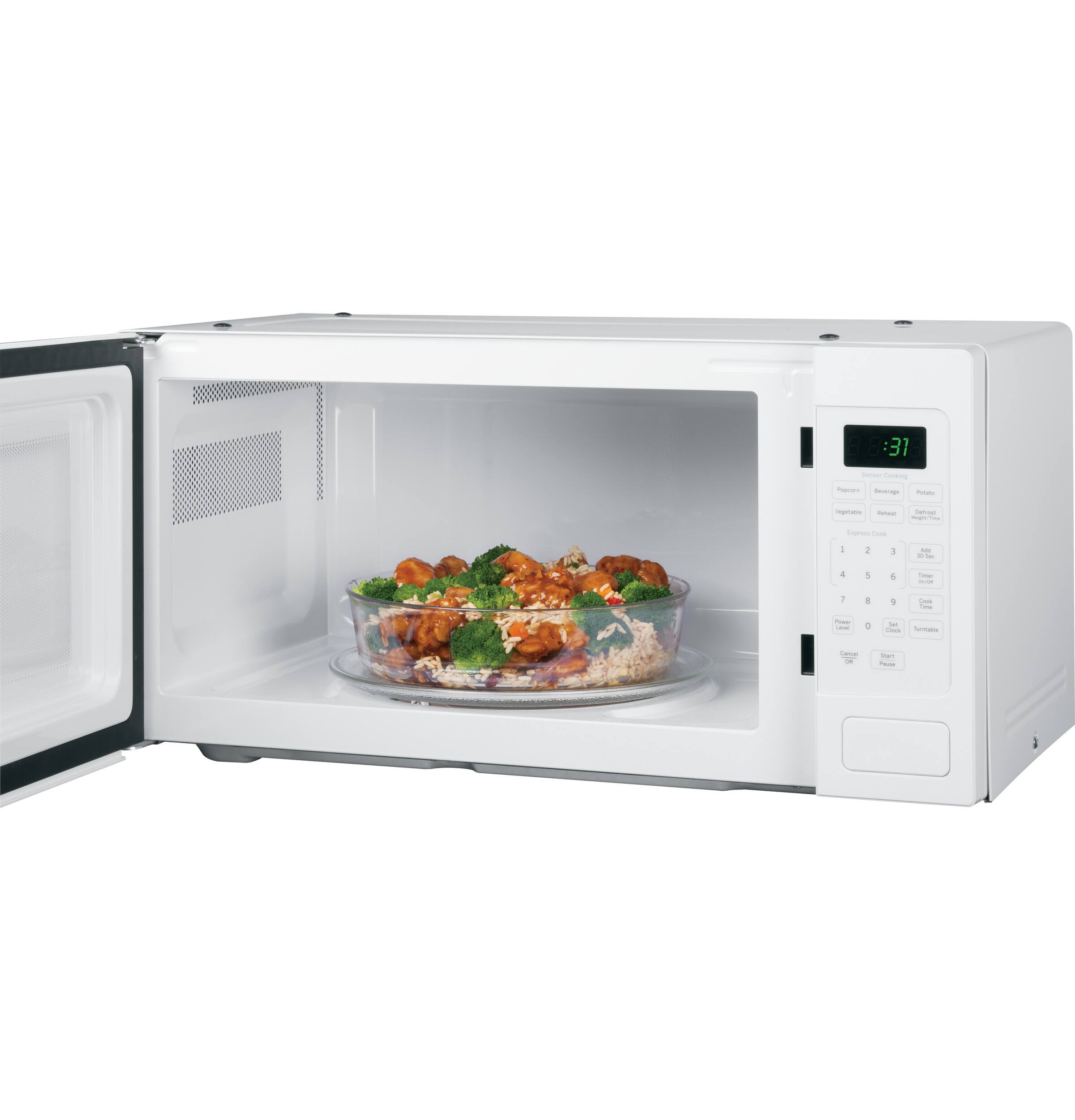 GE Profile Series 1.1 Cu. Ft. MidSize Microwave White on White