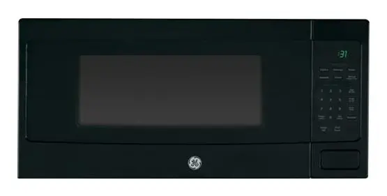 Front. GE Profile - 1.1 Cu. Ft. Mid-Size Microwave - Black on Black.