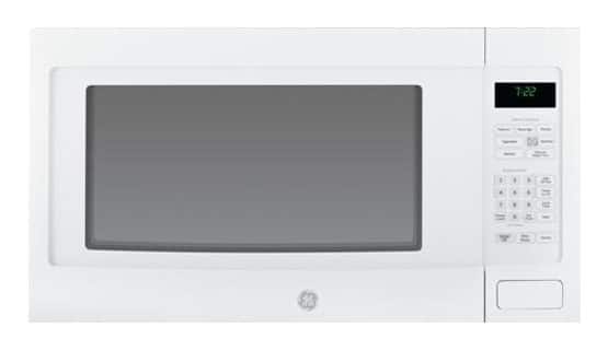 GE - Profile Series 2.2 Cu. Ft. Full-Size Microwave - White on White-Front_Standard