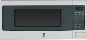 GE - Profile Series 1.1 Cu. Ft. Mid-Size Microwave - Stainless steel - Front_Zoom