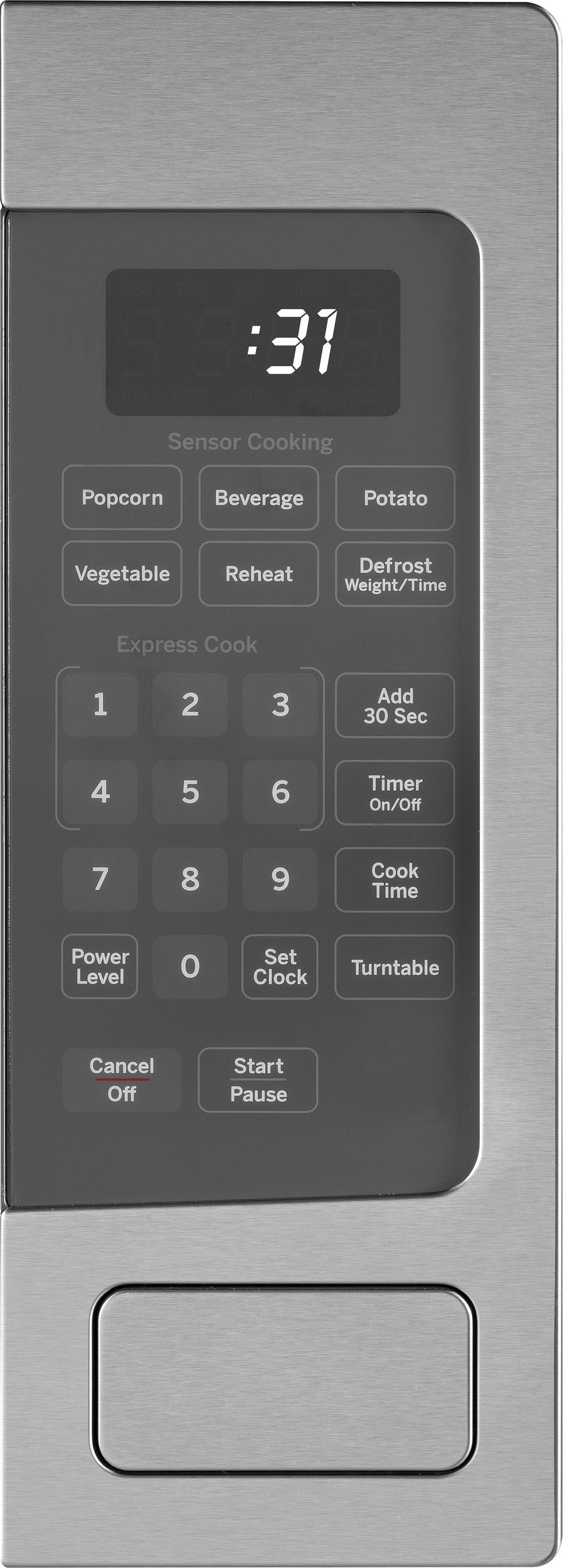 GE - Profile Series 1.1 Cu. Ft. Mid-Size Microwave with Sensor Cooking - Stainless steel
