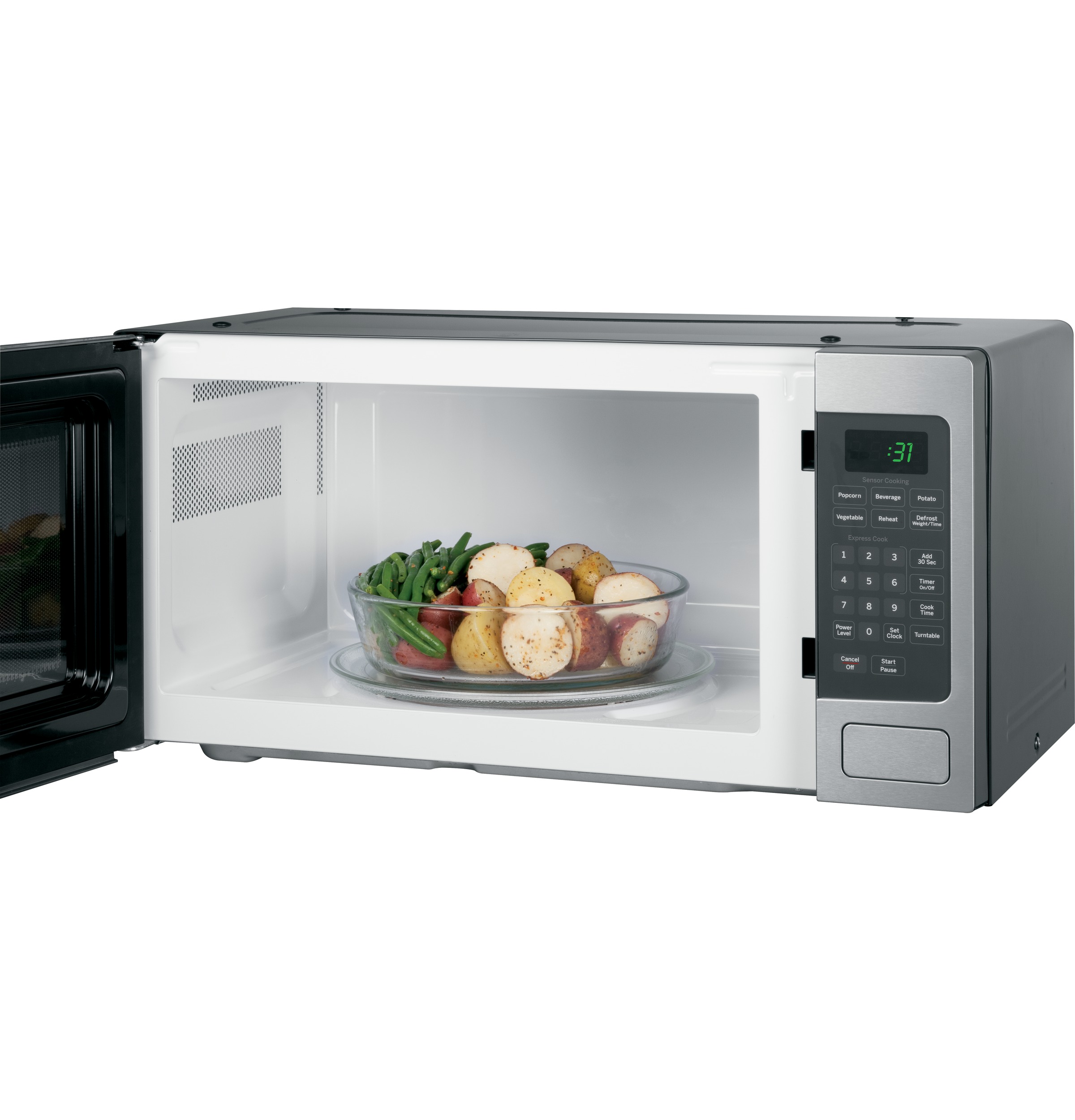 Ge Profile Series 1 1 Cu Ft Mid Size Microwave Stainless Steel