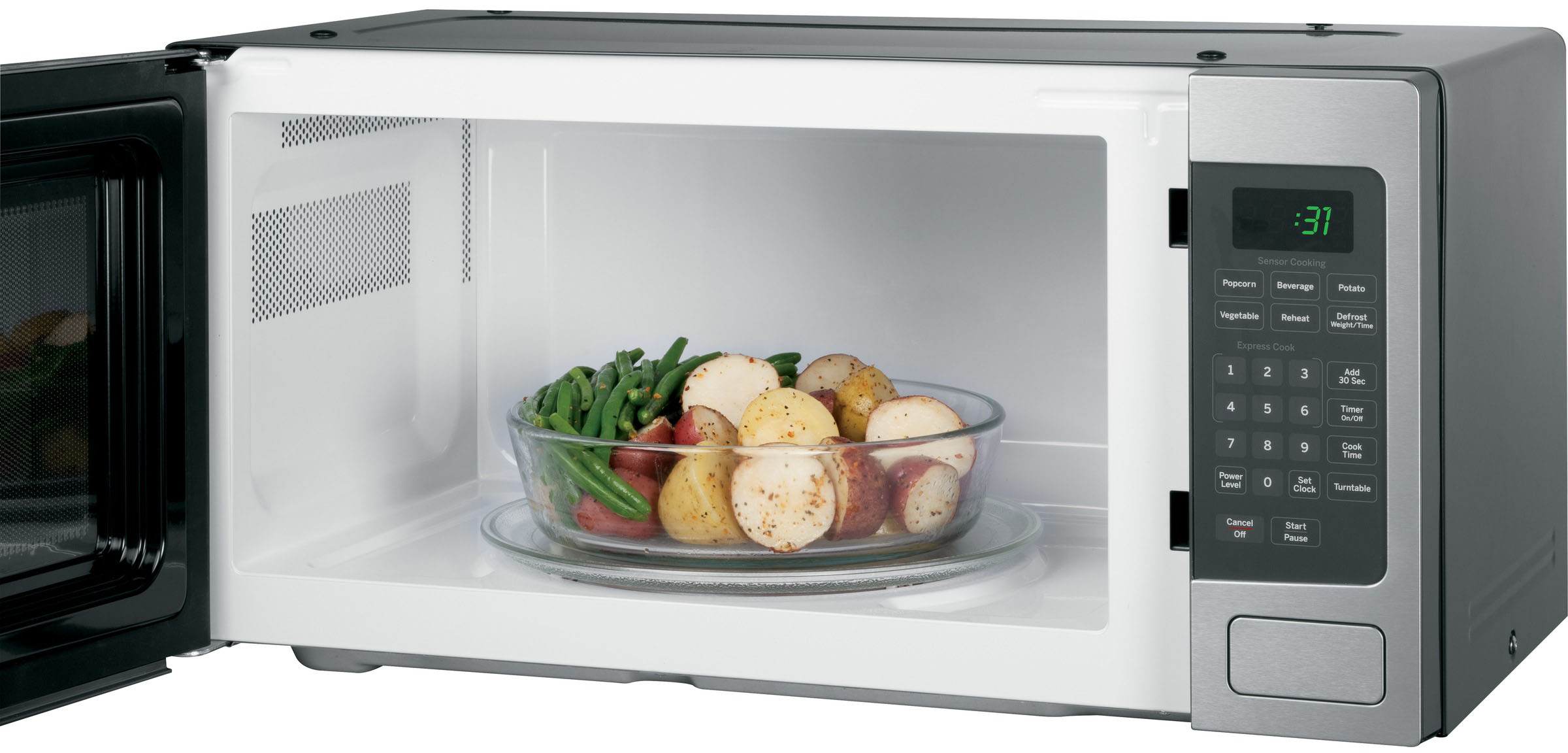 Best Buy: GE 1.1 Cu. Ft. Mid-Size Microwave Stainless Steel