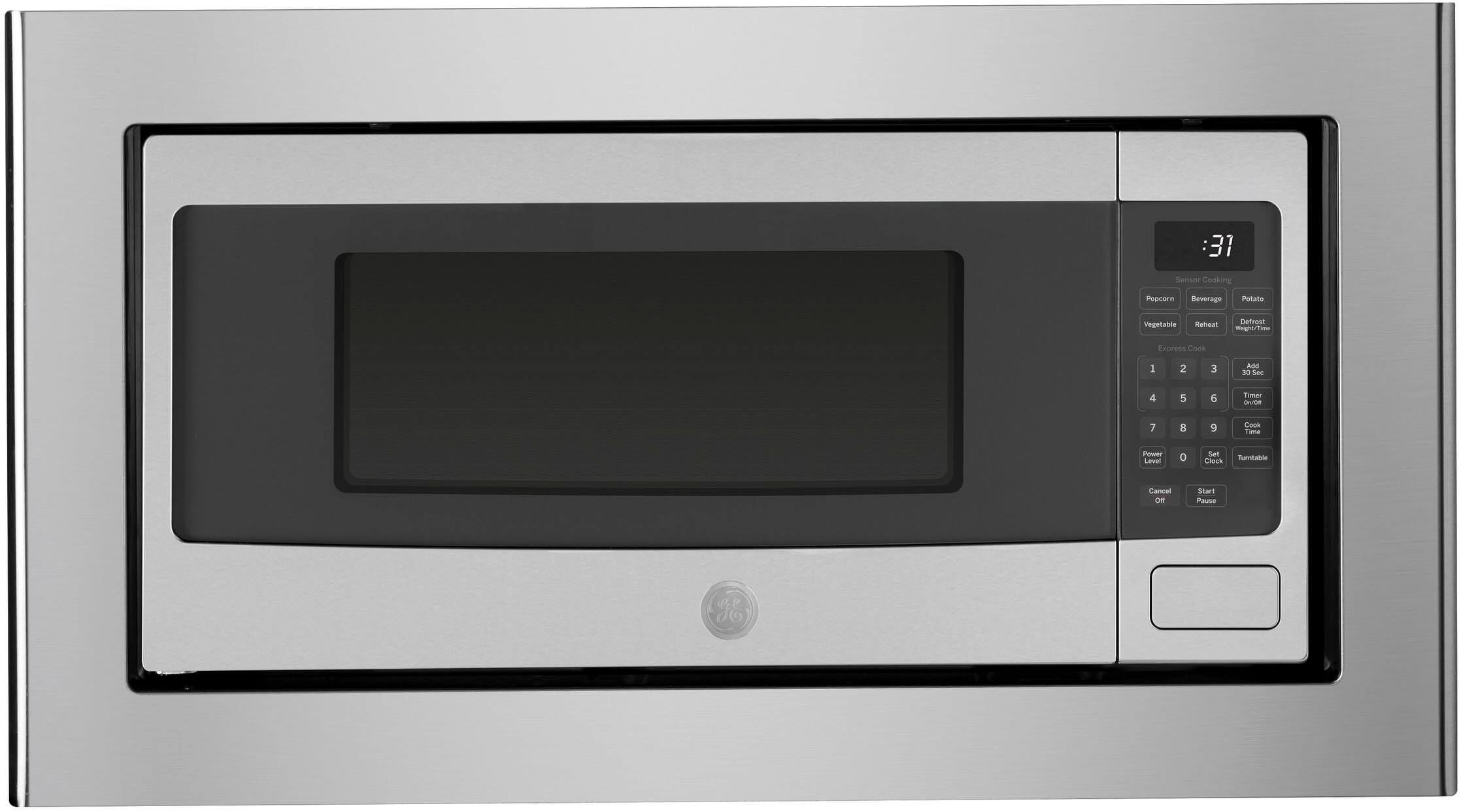 Alt View 13. GE - Profile Series 1.1 Cu. Ft. Mid-Size Microwave with Sensor Cooking - Stainless Steel.