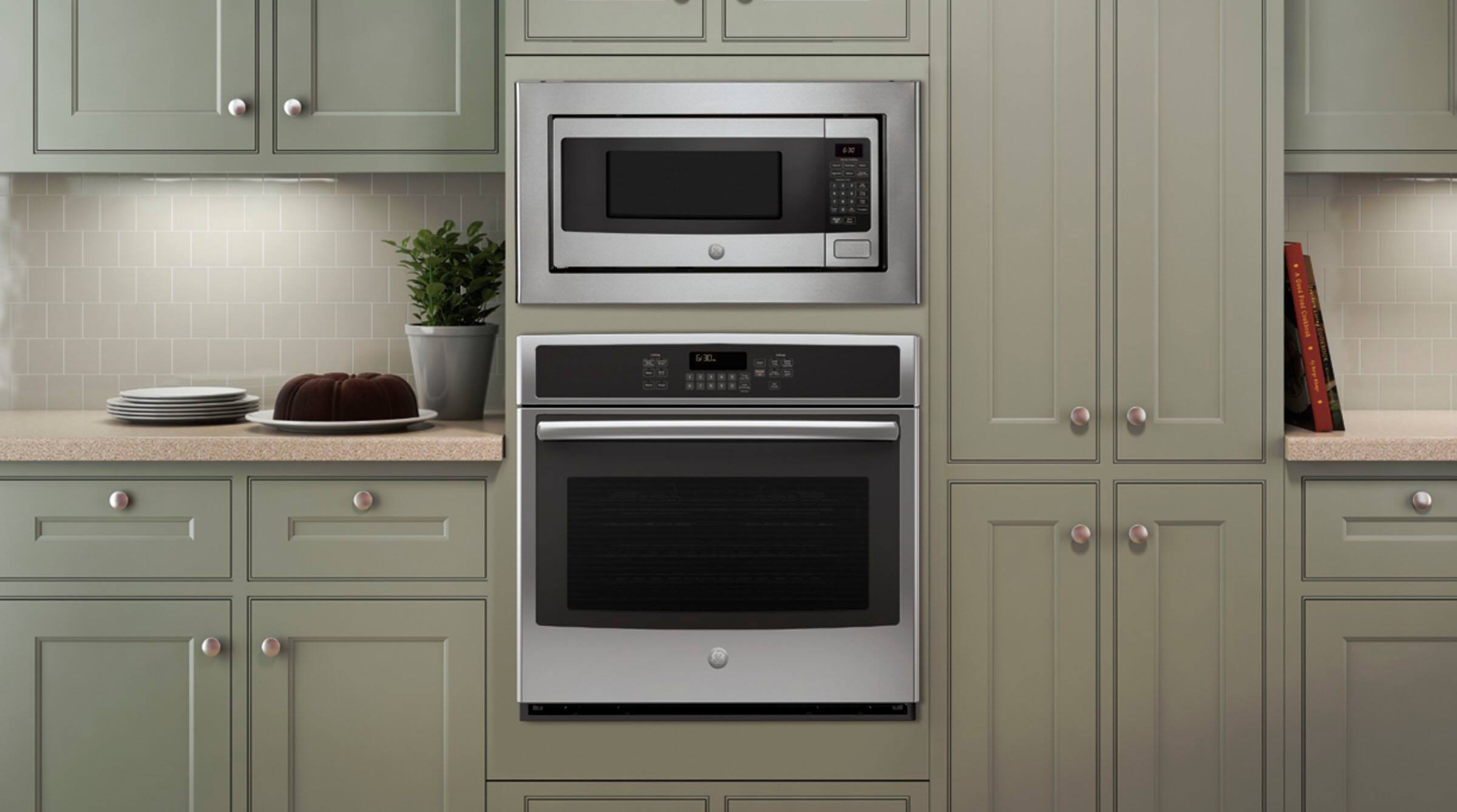 Alt View 16. GE - Profile Series 1.1 Cu. Ft. Mid-Size Microwave with Sensor Cooking - Stainless Steel.