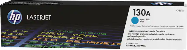 Front. HP - 130A Toner Cartridge - Cyan.