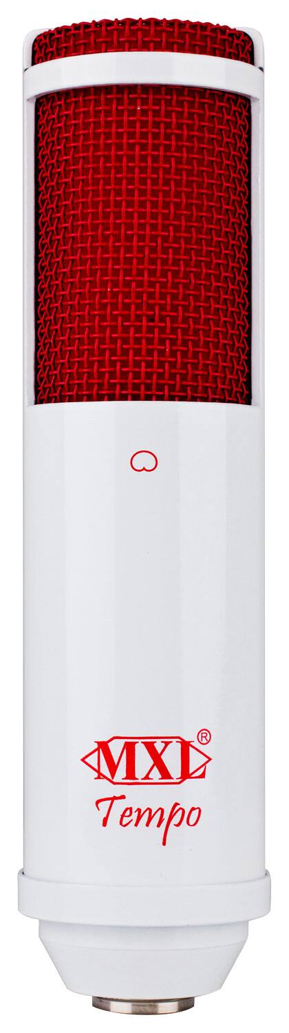 Front. MXL - Tempo USB Condenser Microphone - White/Red.