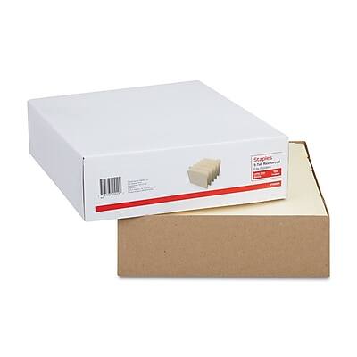 Alt View 4. Staples - Staples 30% Recycled Reinforced File Folders, 1/5-Cut Tab, Letter Size, 100/Box (ST509000/509000) - Manila.