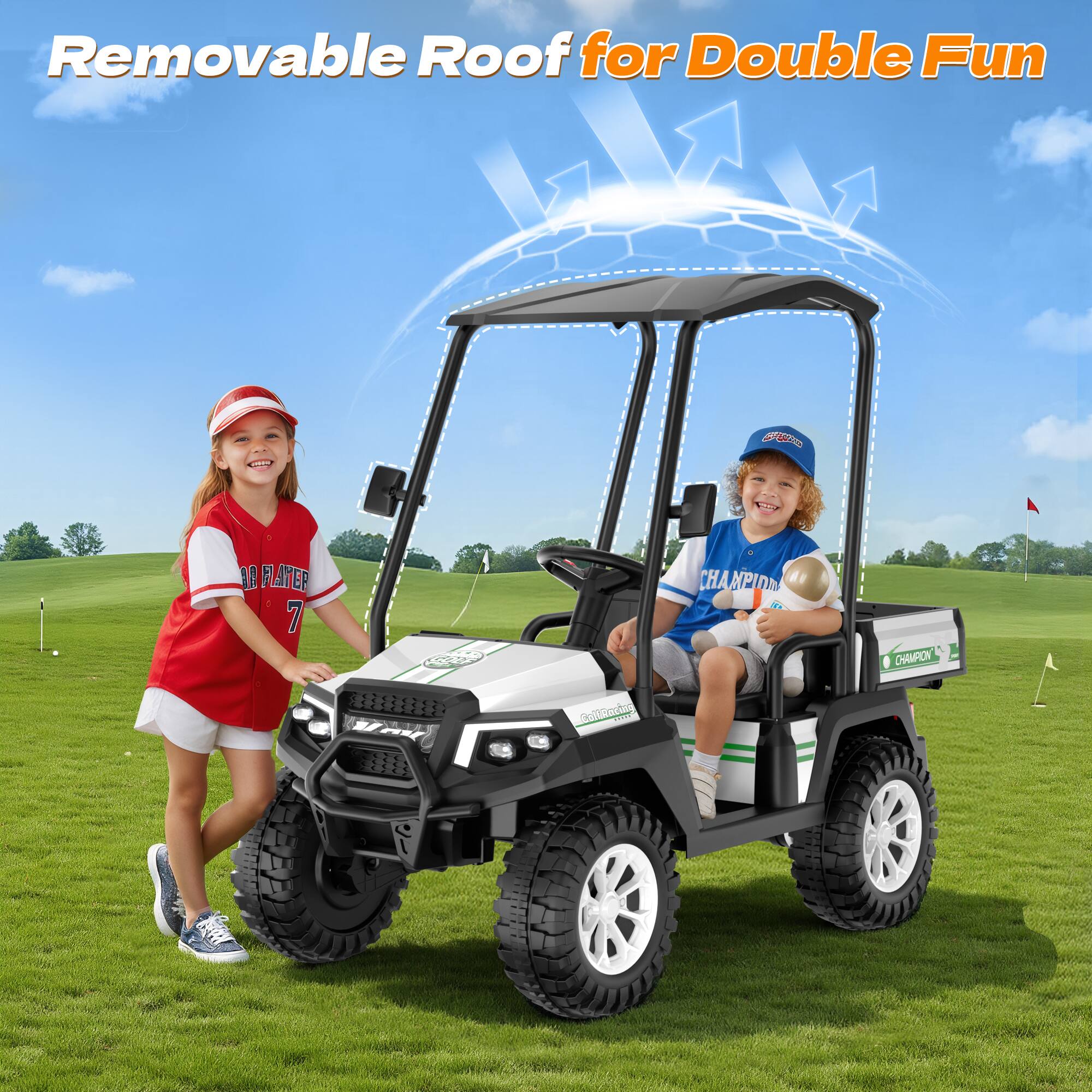 Removable Roof for Double Fun

SPORTS

ABRATER 7

CollBaring #000000

CHAMPION

CHAMPION