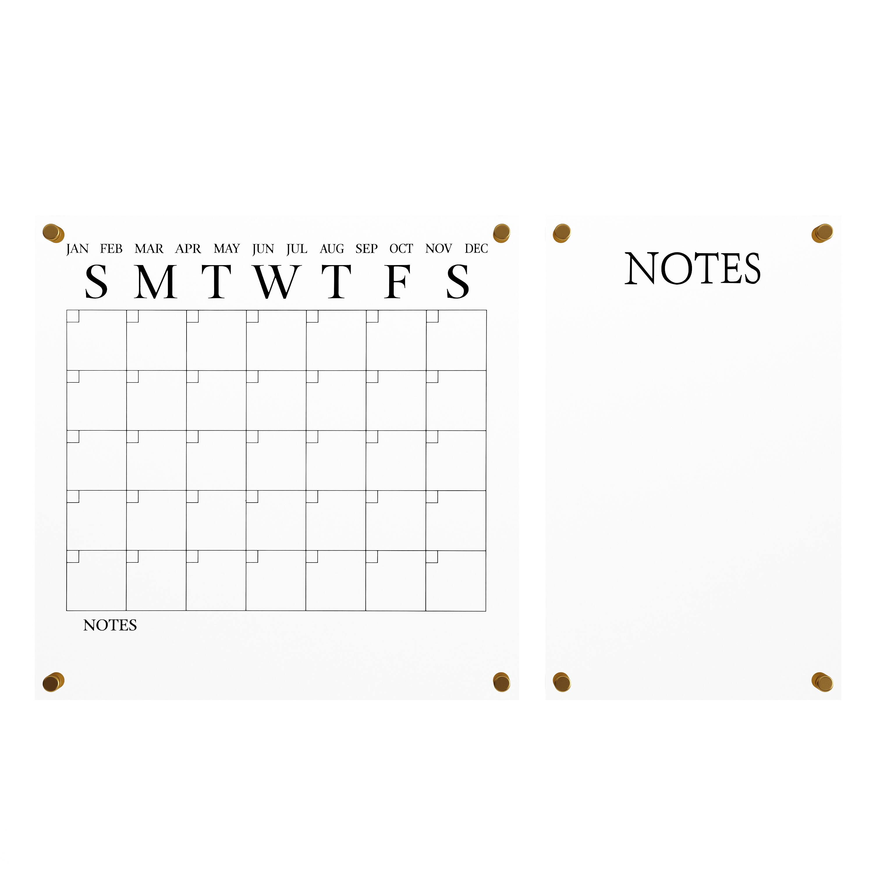 JAN FEB MAR APR MAY JUN JUL AUG SEP OCT NOV DEC SMTWTFS T NOTES