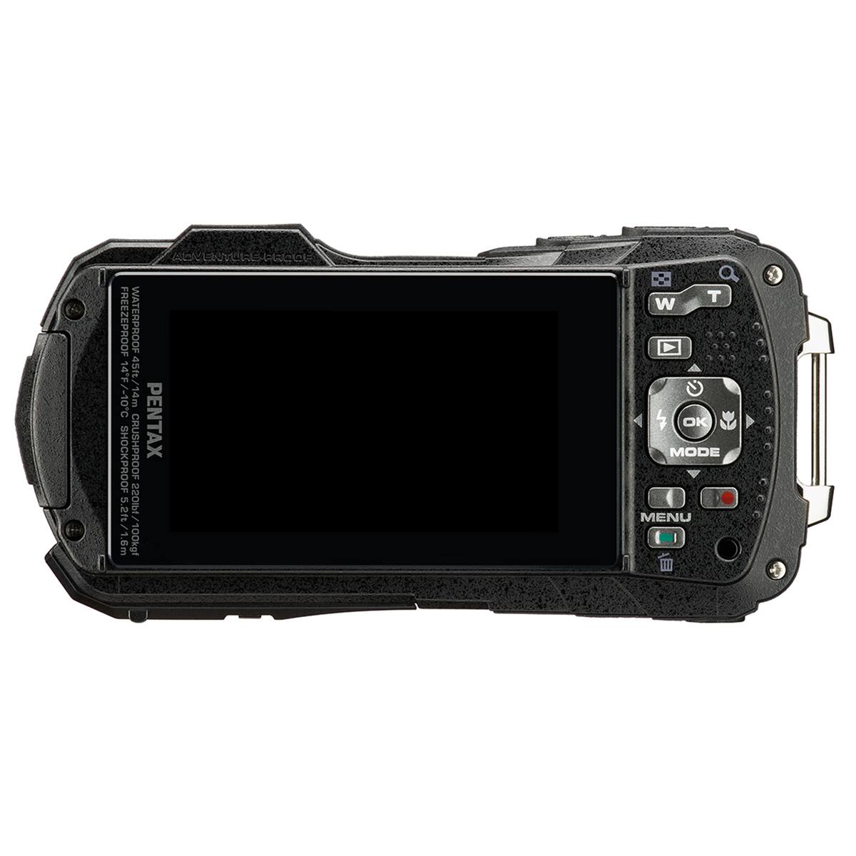 FREEZEPROOF 14F/-10C  
SHOCKPROOF 5.2ft/1.6m  
45ft WATERPROOF 5ft/14m  
CRUSHPROOF 20lbf/100kgf  
PENTAX  
T W OK MODE MENU