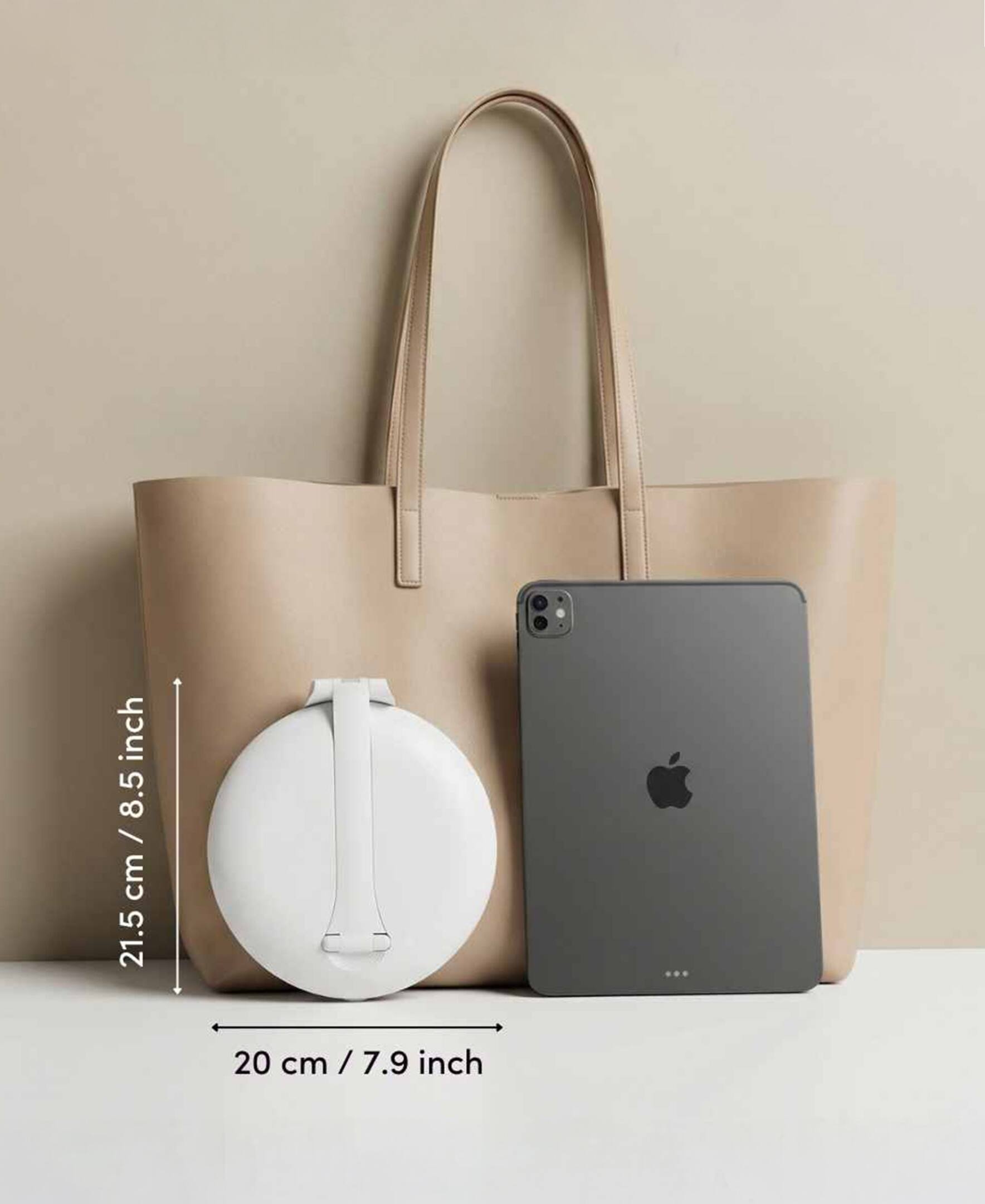 21.5 cm / 8.5 inch  
20 cm / 7.9 inch