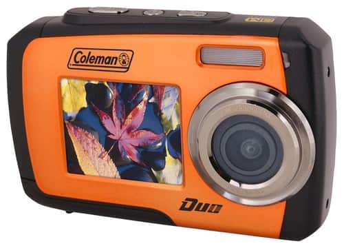 Coleman - Duo 14.0-Megapixel Digital Camera - Orange-Front_Standard 