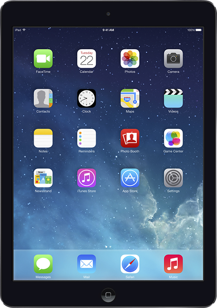 Apple iPad® Air with Wi-Fi + Cellular 64GB (AT&T) Space  - Best Buy