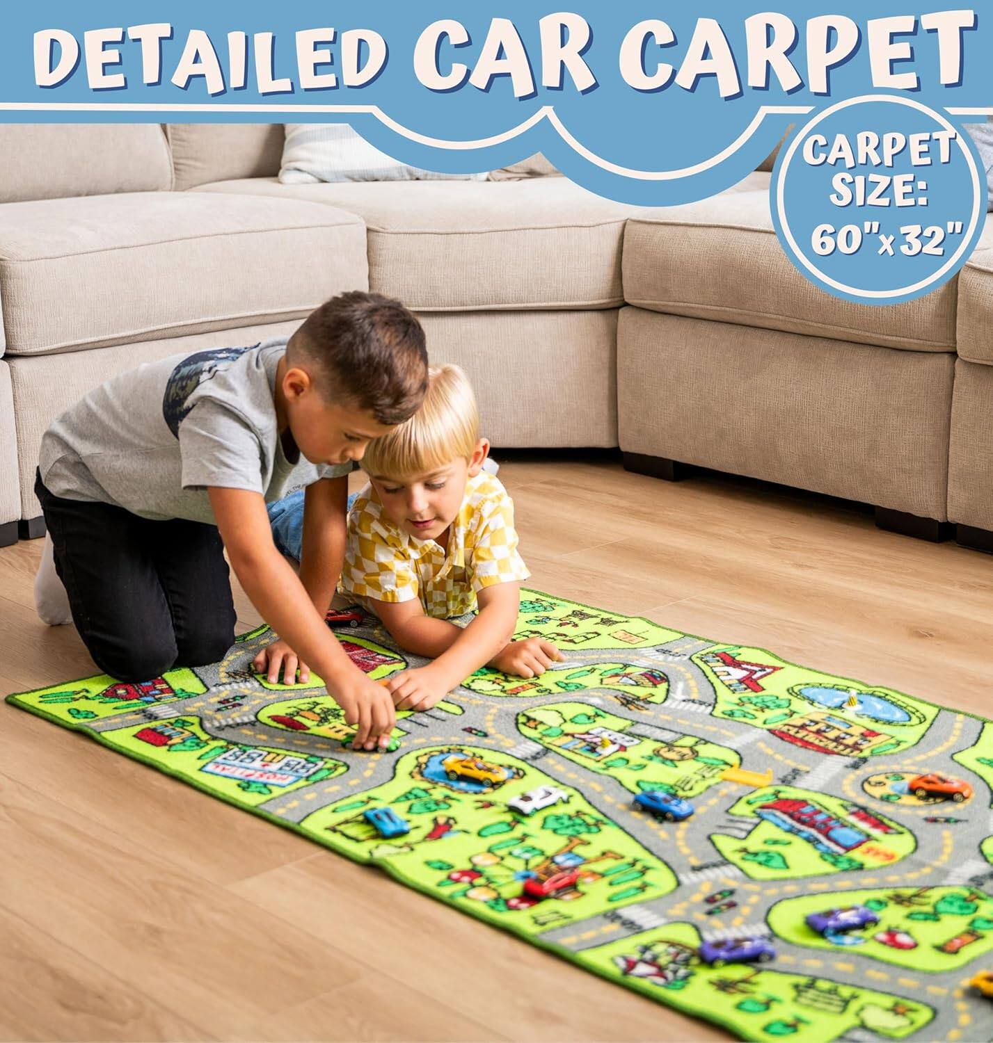 DETAILED CAR CARPET
CARPET SIZE: 60" X 32"