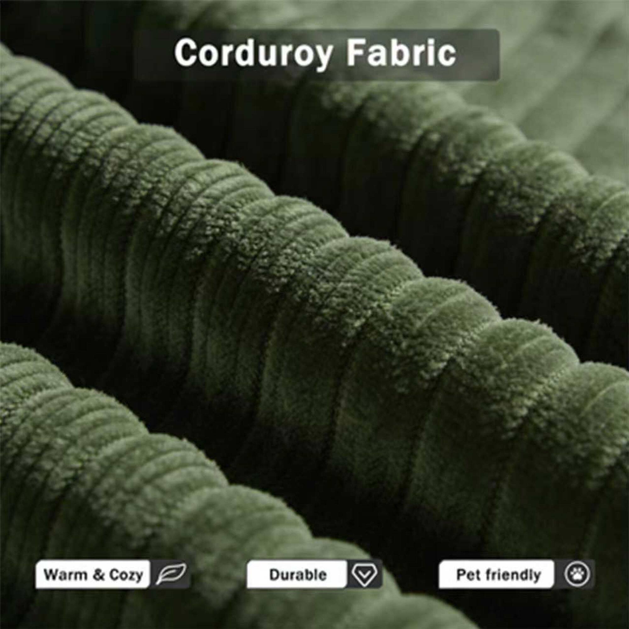 Corduroy Fabric  
Warm & Cozy  
Durable  
Pet friendly