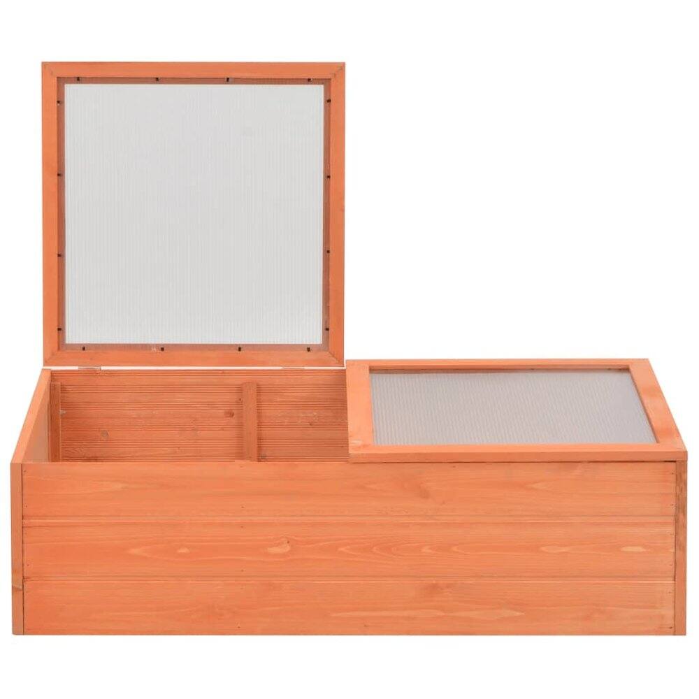 Back. vidaXL - vidaXL Greenhouse Natural wood Wood and PC board - Brown.