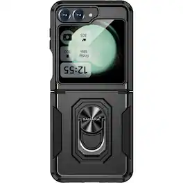 SaharaCase - Raider Series Kickstand Case for Samsung Galaxy Z Flip6 - Scorpion Black