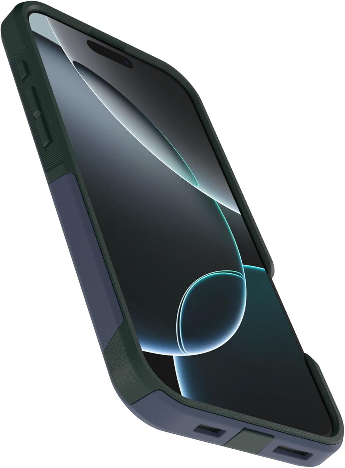 Back. OtterBox - OtterBox - Commuter Series Hard Shell for MagSafe for Apple iPhone 16 Pro Max - Indigo Marsh (Blue & Green).