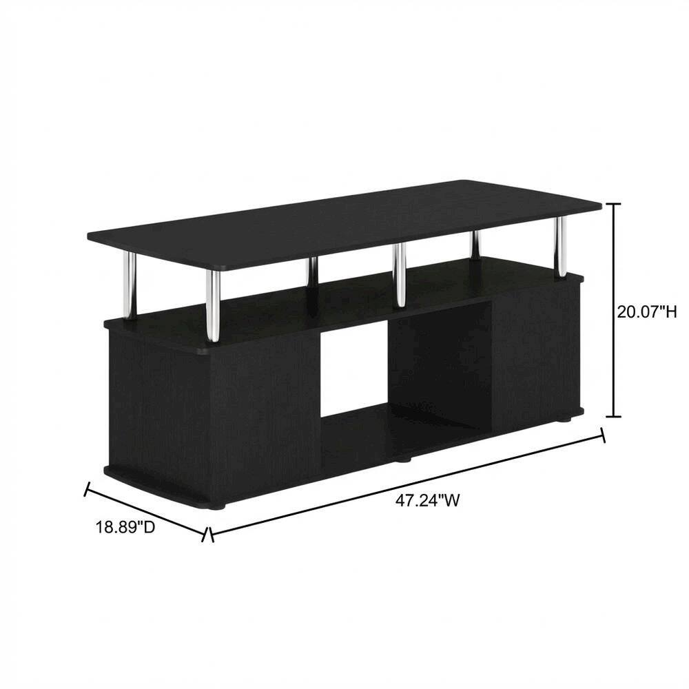 FurniFact - TV Stand for TVs up to 50 Inches with Open Shelves - Dark Americano price history on PriceWatchPro