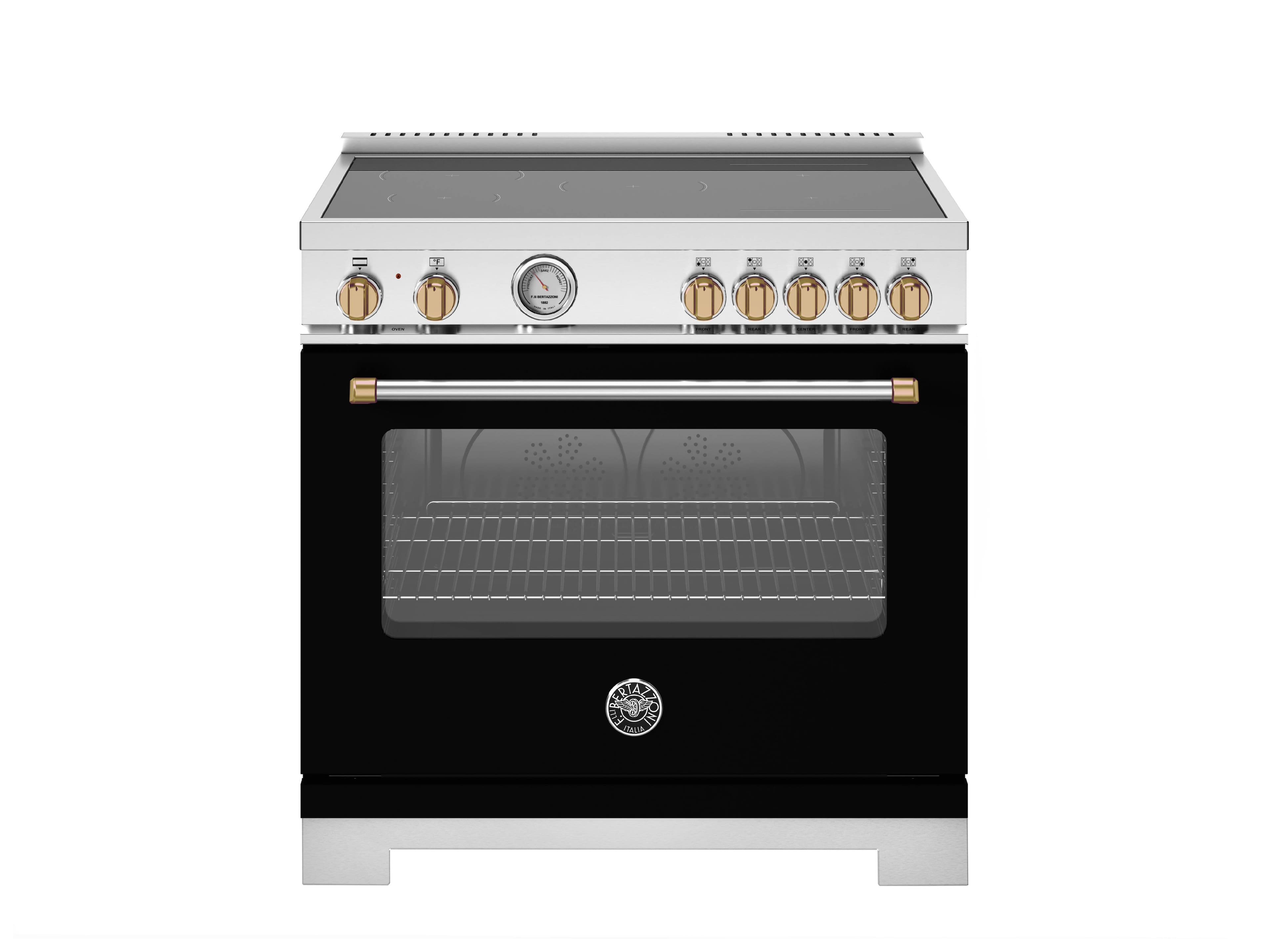 "Bertazzoni - 36"" Master Series Induction Range - Nero Matt/Gold - Black" price history on PriceWatchPro