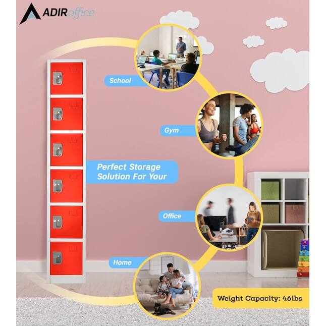 ADIRoffice Perfect Storage Solution For Your School Gym Office Home Weight Capacity: 46lbs