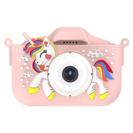 Cluzine - Kids Digital Camera, 48MP, 2.0" Screen, Dual Lens, Pink Unicorn Design