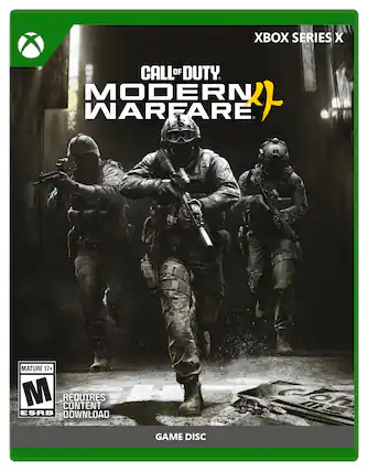 XBOX SERIES X
CALL OF DUTY MODERN WARFARE
MATURE 17+ M REQUIRES CONTENT ESRB DOWNLOAD
GAME DISC - M (Mature 17+)